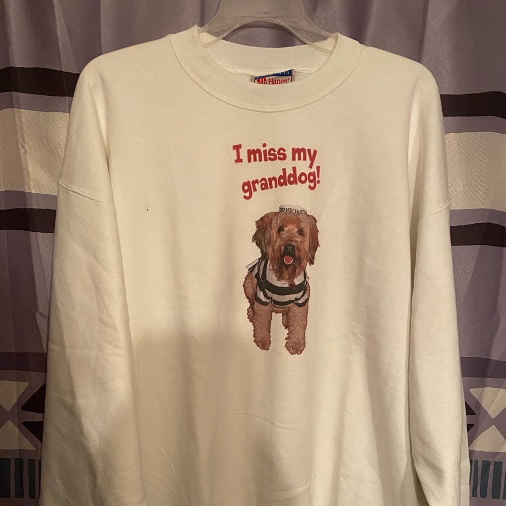 I Love My Granddog Graphic Pet Lover Crewneck Lg